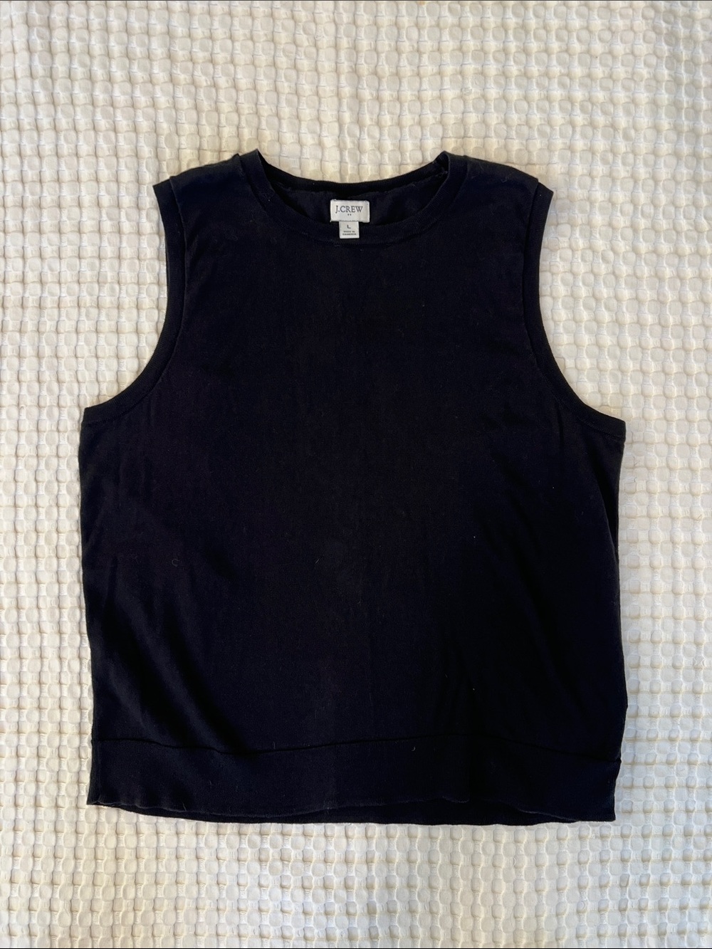 J. Crew Black Sleeveless Boxy Tank